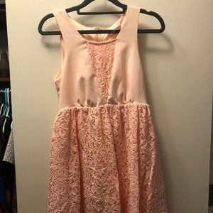 Pink lace dress